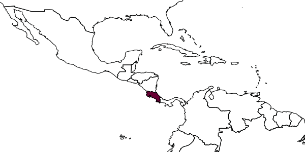 map of Ooctonus costaricensis     Huber, 2013