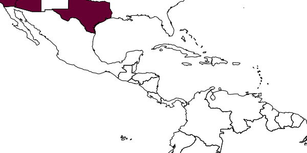 map of Stethantyx parkeri     (Blanchard. 1945)