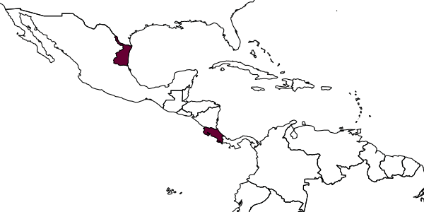 map of Enicospilus oduberi     Gauld, 1988