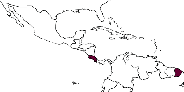 map of Horismenus gandus     Hansson, 2009