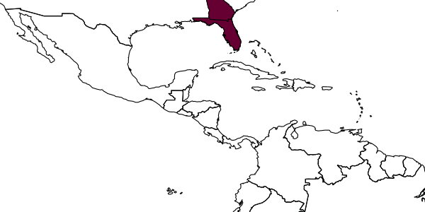 map of Tiphia elaka     Allen, 1966