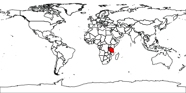 map of Paniscomima kilombero     Lohrmann, 2011