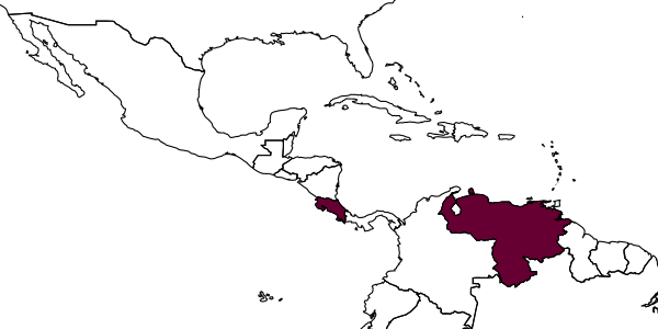 map of Alabagrus yaruro     Sharkey, 1988