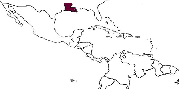 map of Triaspis odontochila     Martin, 1956