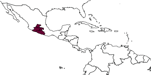 map of Tiphia acambayae     Allen, 1971