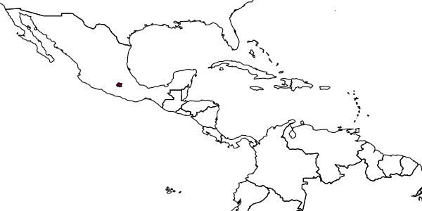 map of Digonogastra kimballi     Kirkland, 1989