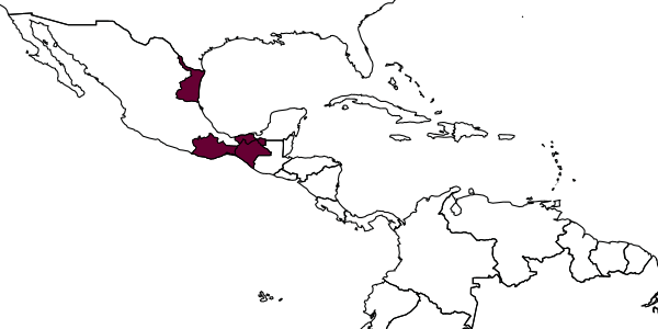 map of Lymeon rufoniger     Kasparyan & Ruíz, 2004