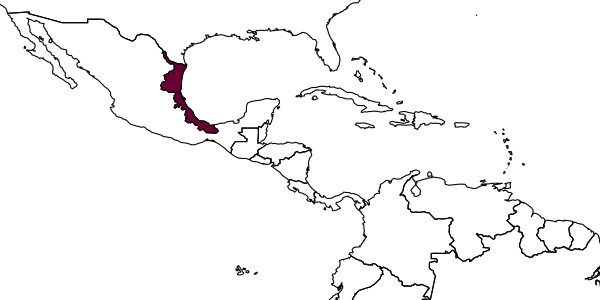 map of Eretmocerus naranjae     Myartseva in Myartseva & Coronado-Blanco, 2007